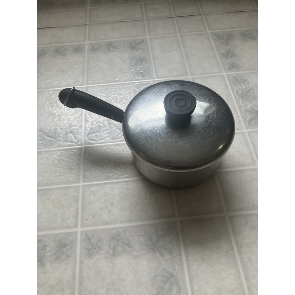 Vintage Revere Ware 1801 1 Qt Copper Bottom Sauce Pan With Lid Clinton‎ ILL USA